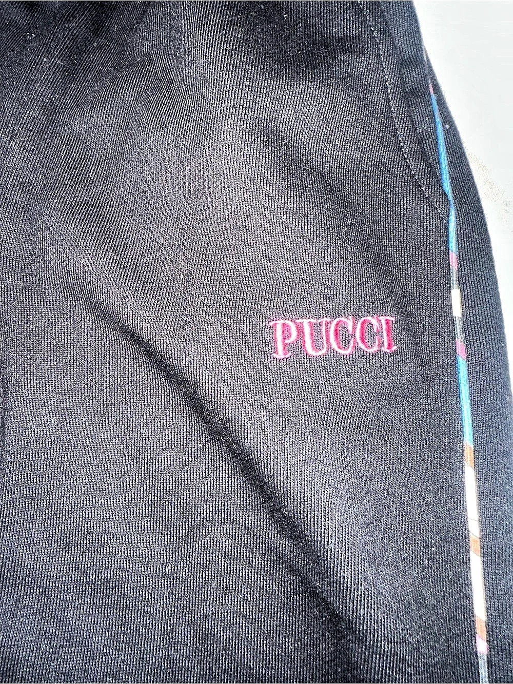 Emilio Pucci Abstract Track Pants Black Size 4 Like New